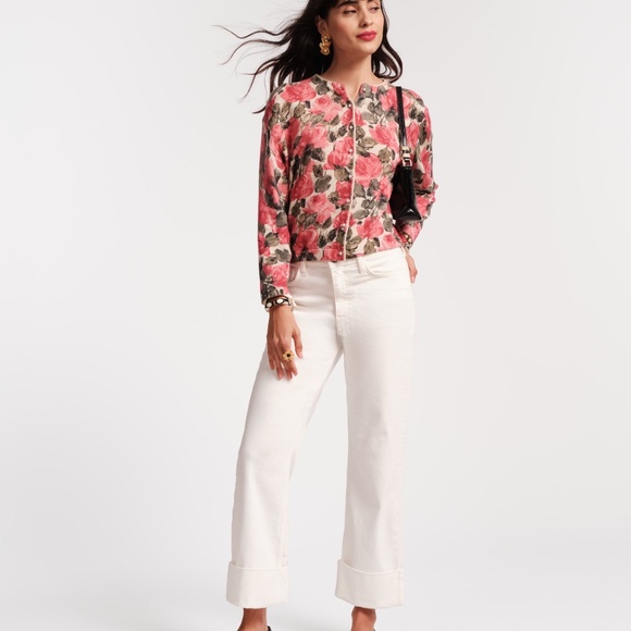 Smarty Cuffed Jeans - White - Picture 3 of 5